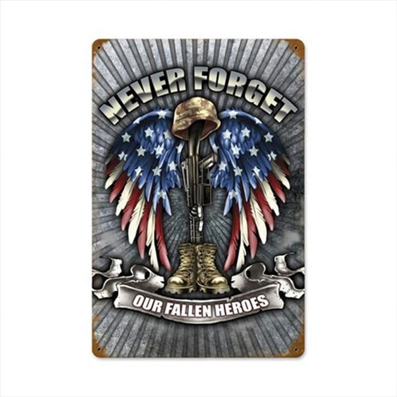 Past Time Signs LETH054 Fallen Heroes Allied Military Vintage Metal ...