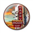 thumbnail image 1 of Past Time Signs LG258 Happy Hour Bar And Alcohol Clock, 1 of 1