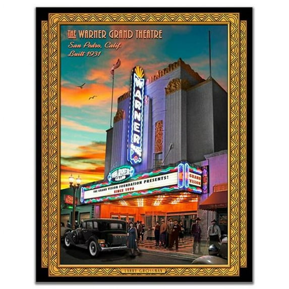 Past Time Signs LGB068 Larry Grossman 3-D Warner Grand Metal Sign - 18 x 24 in.