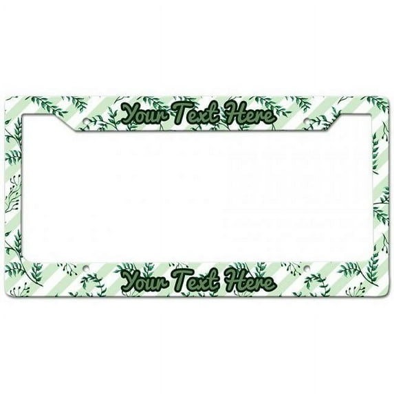 Past Time Signs LPF009 12 x 6 in. Plants Stripes License Plate Frame Satin Sign
