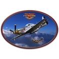 thumbnail image 1 of Past Time Signs  Larry Grossman P-51 Mustang Oval Metal Sign - 17 x 12 in., 1 of 1