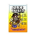 thumbnail image 1 of Past Time Signs MLK038 Shop Rules Automotive Metal Sign, 1 of 1