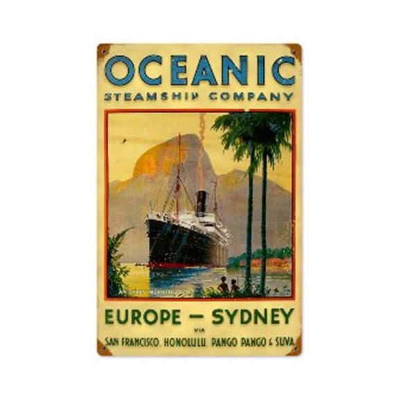 Past Time Signs Oceanic Sports And Recreation Vintage Metal Sign 12 W x 18 H in.
