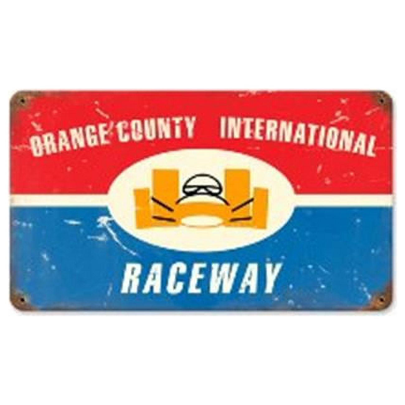 Past Time Signs Orange County Raceway Vintage Metal Sign - Orange ...