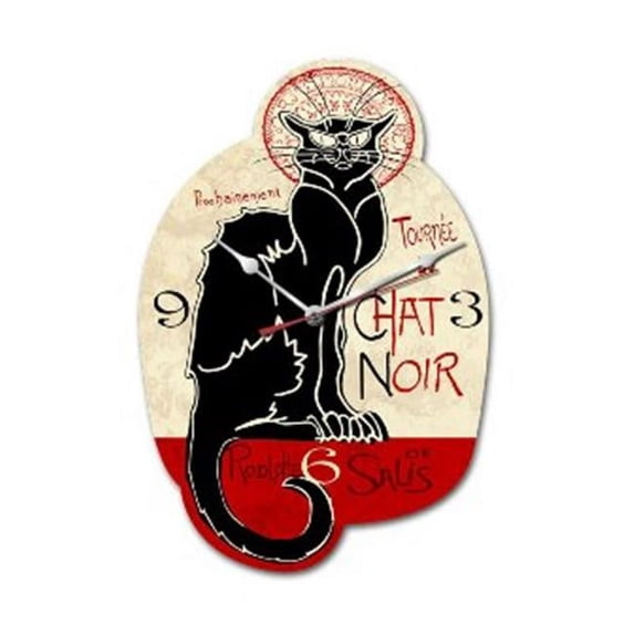 Past Time Signs PS009 Chat Noir Humor Custom Metal Shape