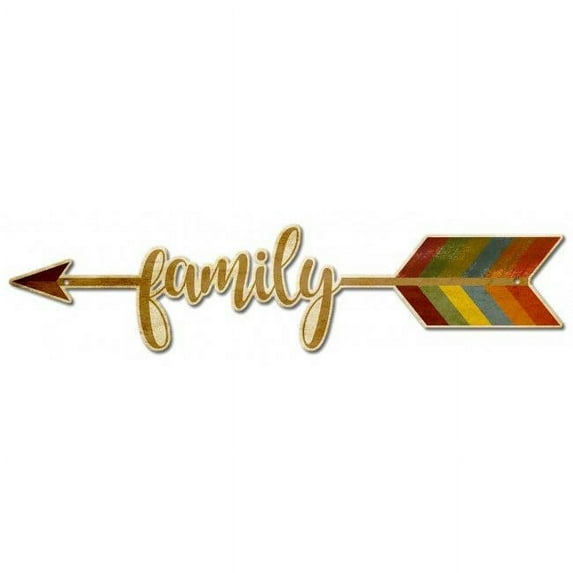 Past Time Signs PS971 24 x 6 in. Family Arrow Sign
