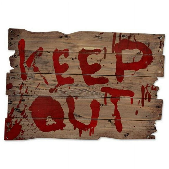 Past Time Signs PSB053 14 x 20 in. Keep Out Scary Vintage Sign