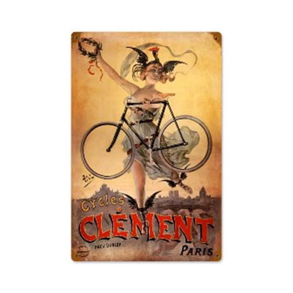 Past Time Signs PTS314 Clement Bicycles Sports And Recreation Vintage Metal Sign