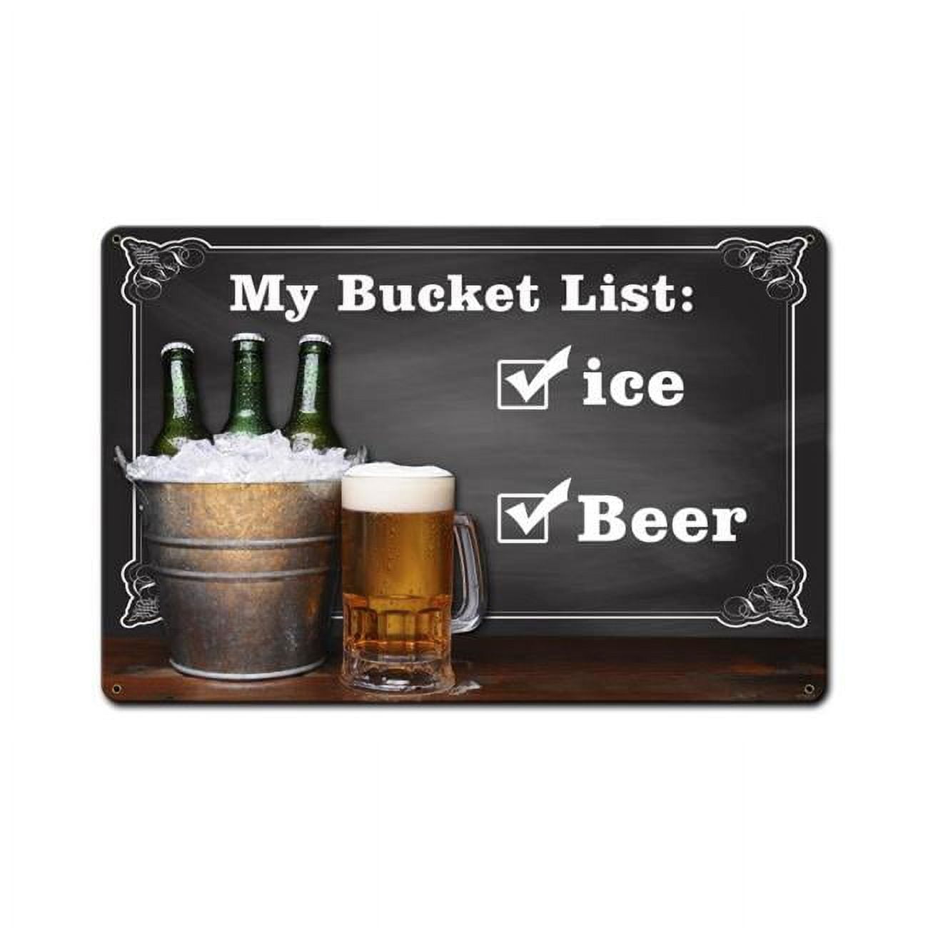 Past Time Signs PTS527 Bucket List Custom Metal Shape Sign