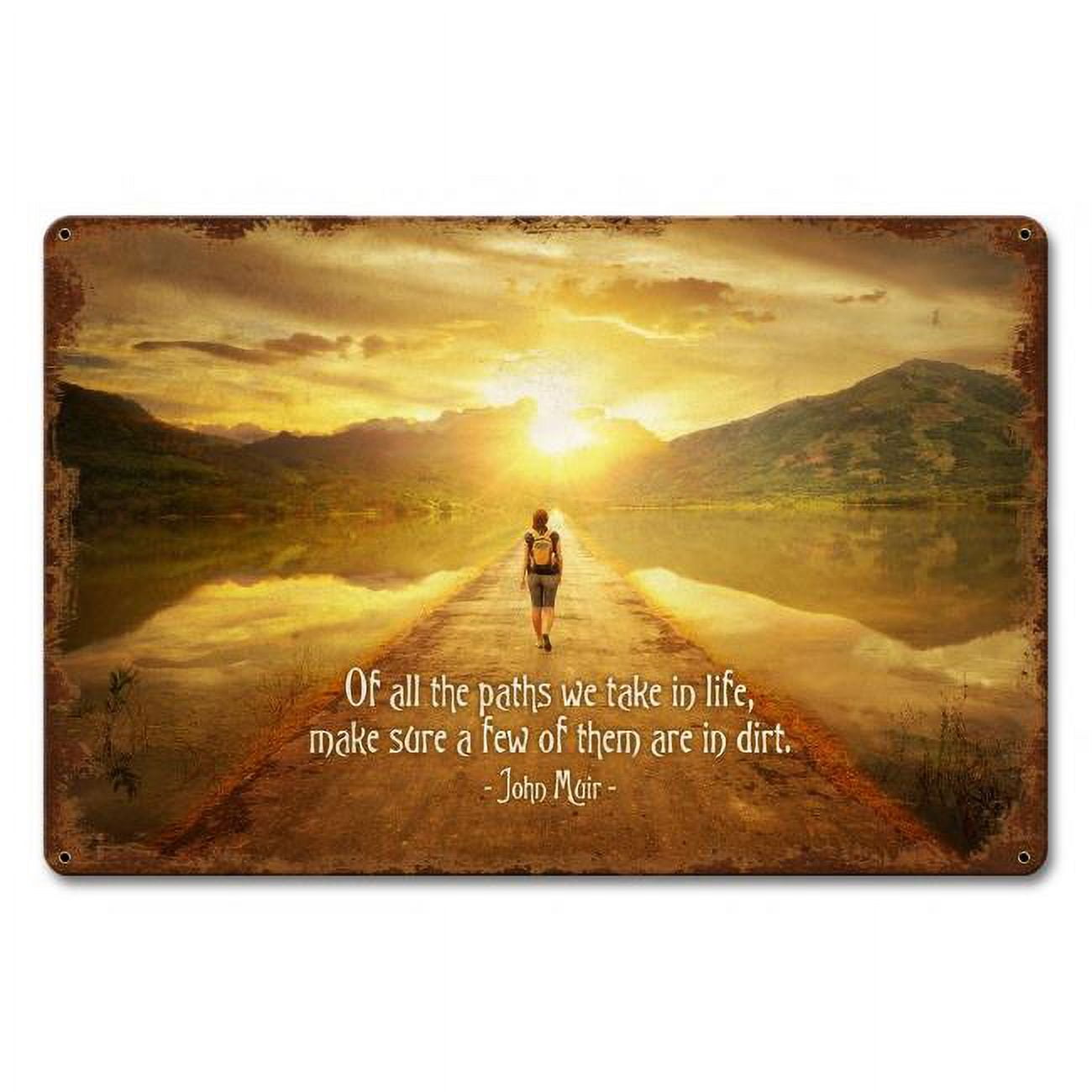 Past Time Signs PTS731 Paths in Life Satin Metal Sign - 18 x 12 in ...