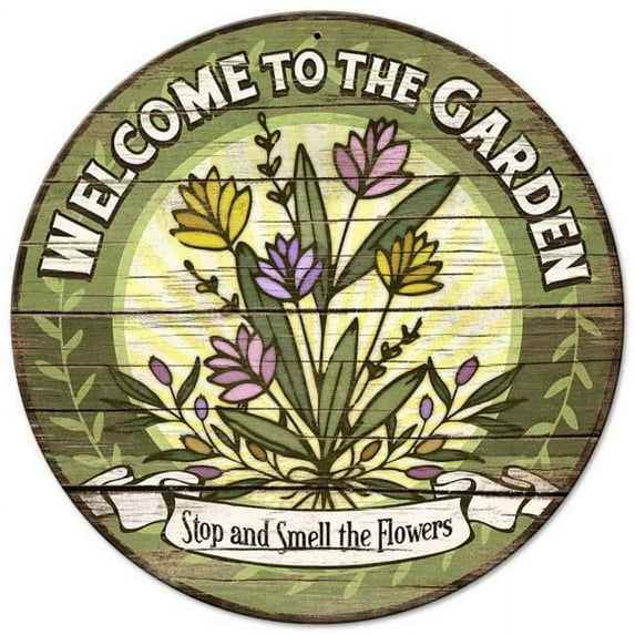 Past Time Signs PTSB271 14 x 14 in. Welcome Garden Sign