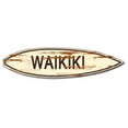 thumbnail image 1 of Past Time Signs PTSW087 21 x 5 in. Waikiki Surf Board Wood Print, 1 of 1