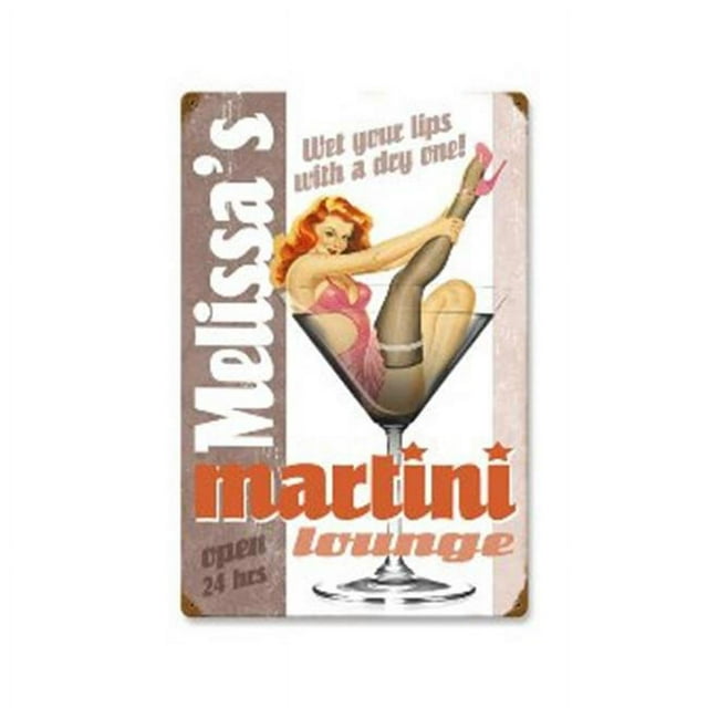 Past Time Signs PV011 Martini Lounge Personalized Vintage Metal Sign