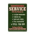 thumbnail image 1 of Past Time Signs RPC035 Friendly Service Automotive Metal Sign, 1 of 1
