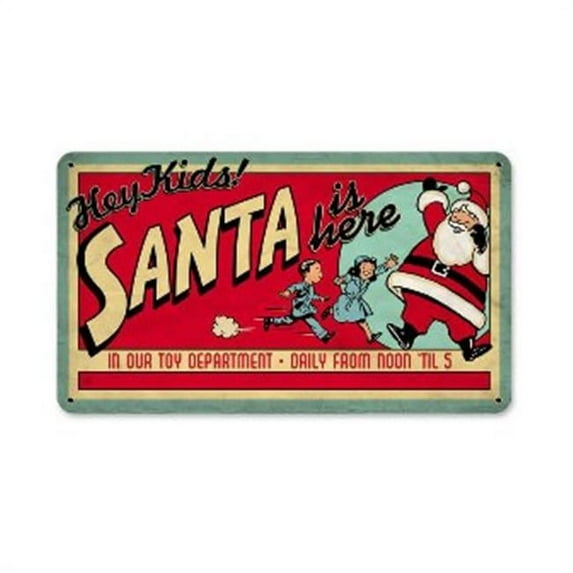 Past Time Signs RPC124 Santa Toy Dept Metal Sign