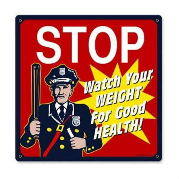 Past Time Signs RPC140 Stop Cop Metal Sign