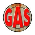 thumbnail image 1 of Past Time Signs RPC336 Gas Automotive Round Metal Sign- 14 W X 14 H In., 1 of 1