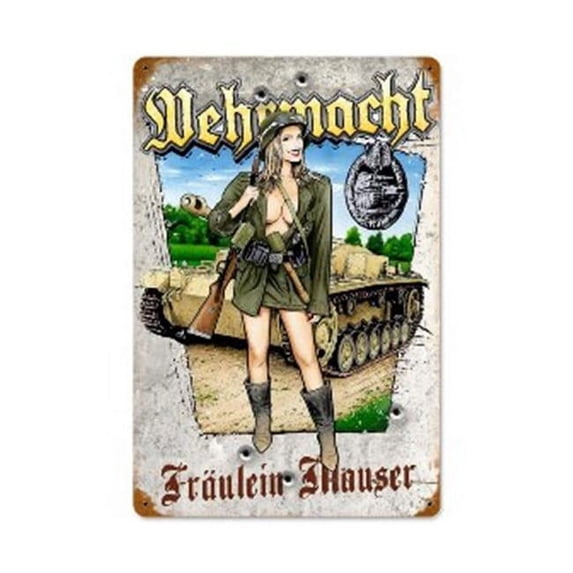 Past Time Signs SPI005 Wehrmacht Axis Military Vintage Metal Sign