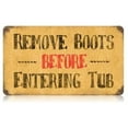 thumbnail image 1 of Past Time Signs V094 Remove Boots Home and Garden Vintage Metal Sign, 1 of 1
