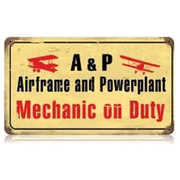 Past Time Signs V210 Airframe Mechanic Aviation Vintage Metal Sign