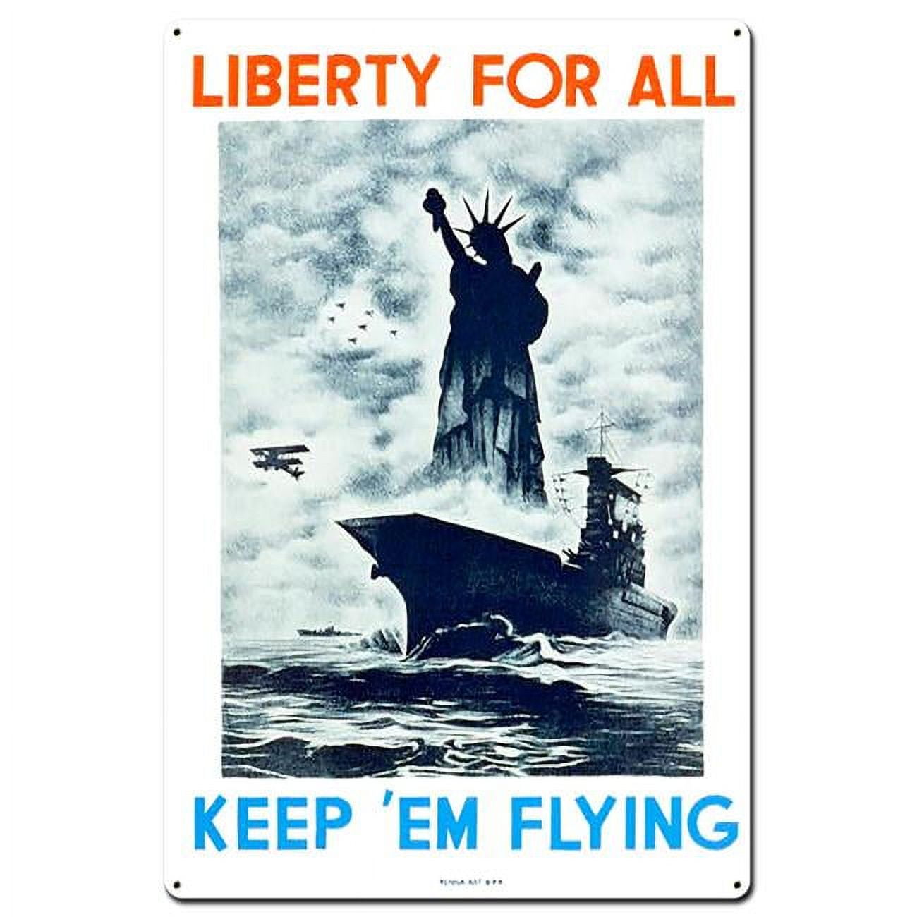Past Time Signs VXL223 36 x 24 in. Liberty for All Satin Metal Sign ...