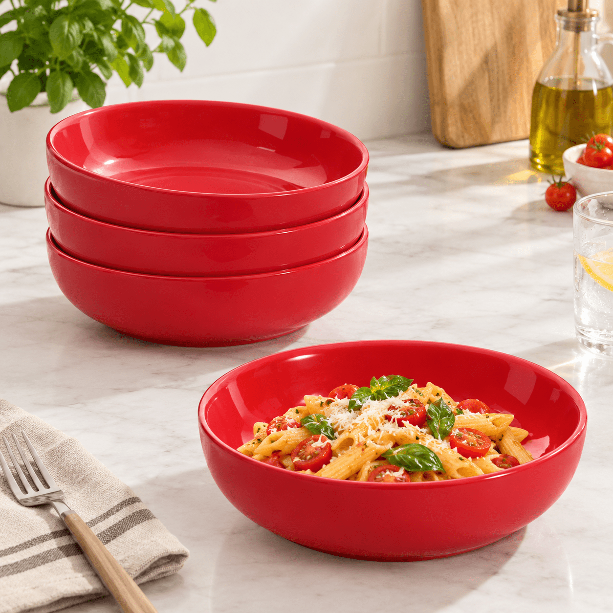 Pasta 45 Oz Salad Set For Serving Soup Noodle Dinner Large Kitchen Bowl ...