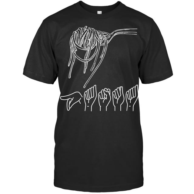Pasta Asl Italian Pasta American Sign Language Italian Food Premium Sign Language T Shirt