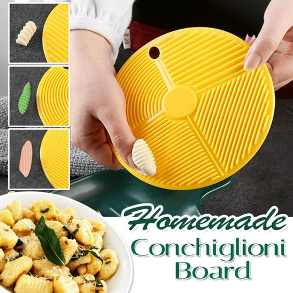 Pasta Board for Homemade Conchiglioni - Gnocchi Board with Ridges Texture - Non-Stick Dough Tool for Italian Pasta Making - Knife-Cut Maker with 4 Textures - 15cm Kitchen Gadget for Handmade Pasta