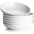 thumbnail image 1 of Pasta Bowls, 30oz Salad Bowls White Soup Bowls Large Pasta Serving Bowl Porcelain Pasta Plates Wide and Shallow Bowls Set of 6 Microwave Dishwasher Safe Valentines Day Gift, 1 of 7