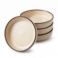 thumbnail image 1 of Onader Pasta Bowls Set of 4, 35oz Large Pasta Bowls for Serving, Wide Bowl Plates for Kitchen, Double Reactive Glaze, Microwave and Dishwasher Safe - Sandy Beige, 1 of 10