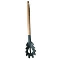 thumbnail image 1 of LIOOBO Silicone Pasta Spoon Wood Handle Grey Non-Stick for Home Cooking, 1 of 6