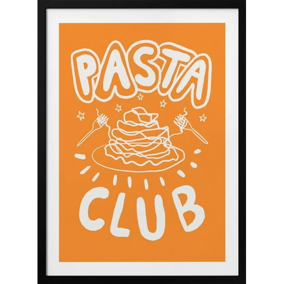 Pasta Club Framed Art Modern Wall Decor