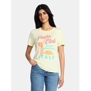 Pasta Club Womens Graphic Everyday Tee with Short Sleeves, Sizes XXS-XXL