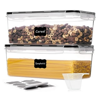 Bobasndm Tall Plastic Food Storage Spaghetti Noodle Pasta Container with  Clear Airtight Lid Dry Food Keeper Tin Cereal Crisper Box