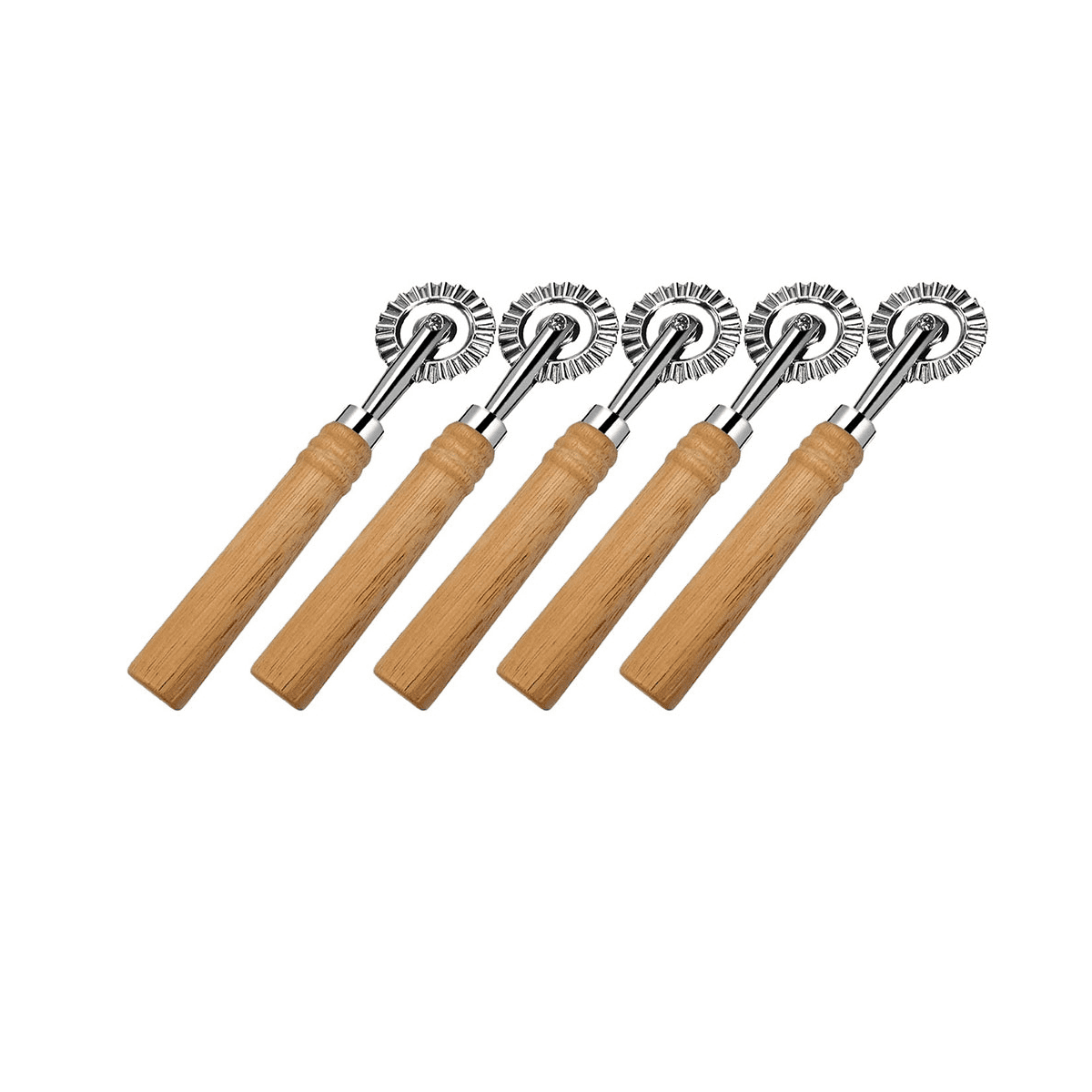 Pasta Cutter Wheel, Ravioli Cutter Wheel with Long Wooden Handle