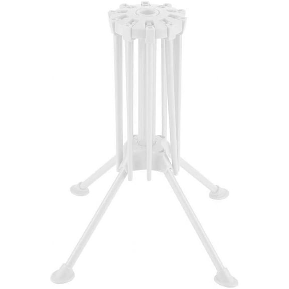 Pasta Dryer,Pasta Drying Rack Collapsible,Fresh Noodles Hanging Stander for Kitchen,Foldable Plastic Noodles Stander Spaghetti Holder Stand with 4 Legs and 10 Arm Handles,White