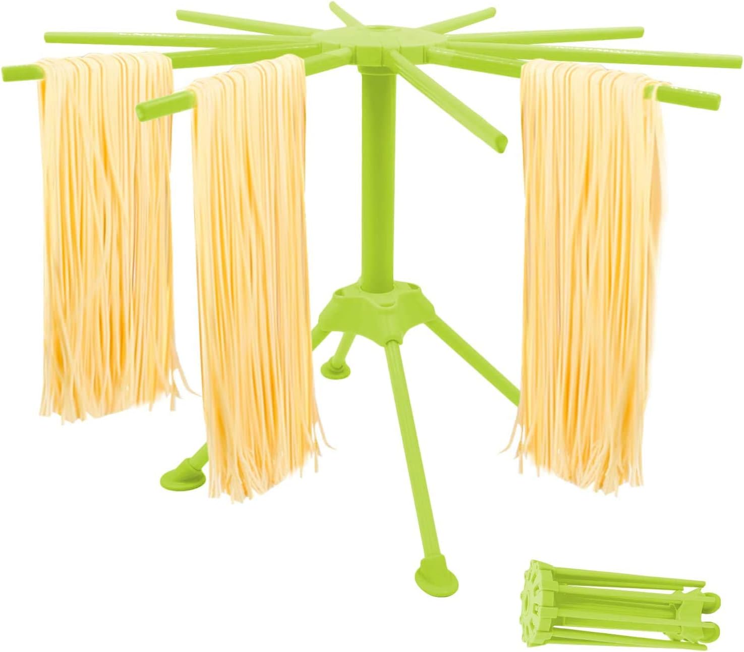 Pasta Drying Rack Collapsible Pasta Rack with 10 Bar Handles Drying