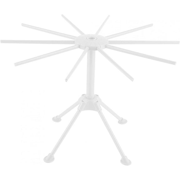 Pasta Drying Rack Collapsible, Noodle Spaghetti Stand with 10 Arms, 11 x 6.6in(White)