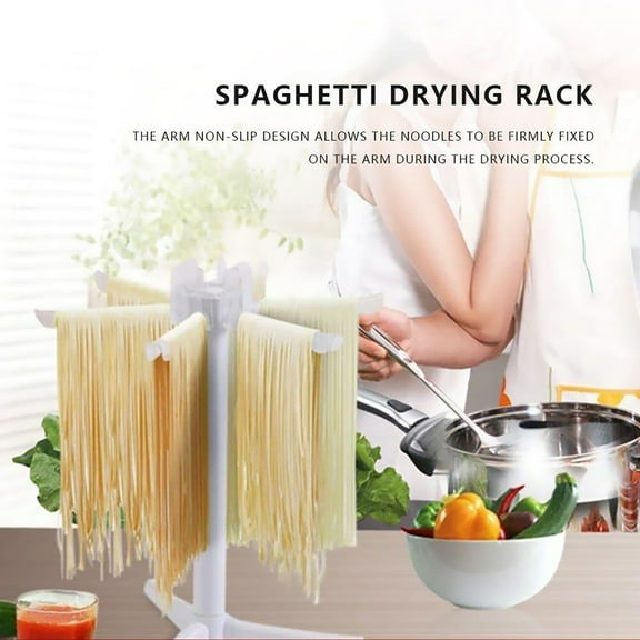 Pasta Drying Rack Foldable Spaghetti Dryer Stand Kitchen Noodle Hanging Rack for Home Restaurant Use (1-Pack)