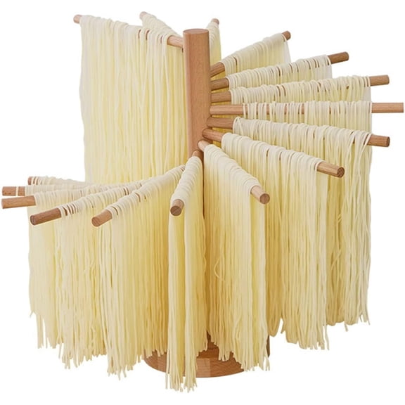Pasta Drying Rack with Transfer Wand and 16 Bars, noodle drying rack Easy to Transfer for Drying Pasta and Cooking, Special Suspension Design for Large Storage pasta rack easy use pasta dryer