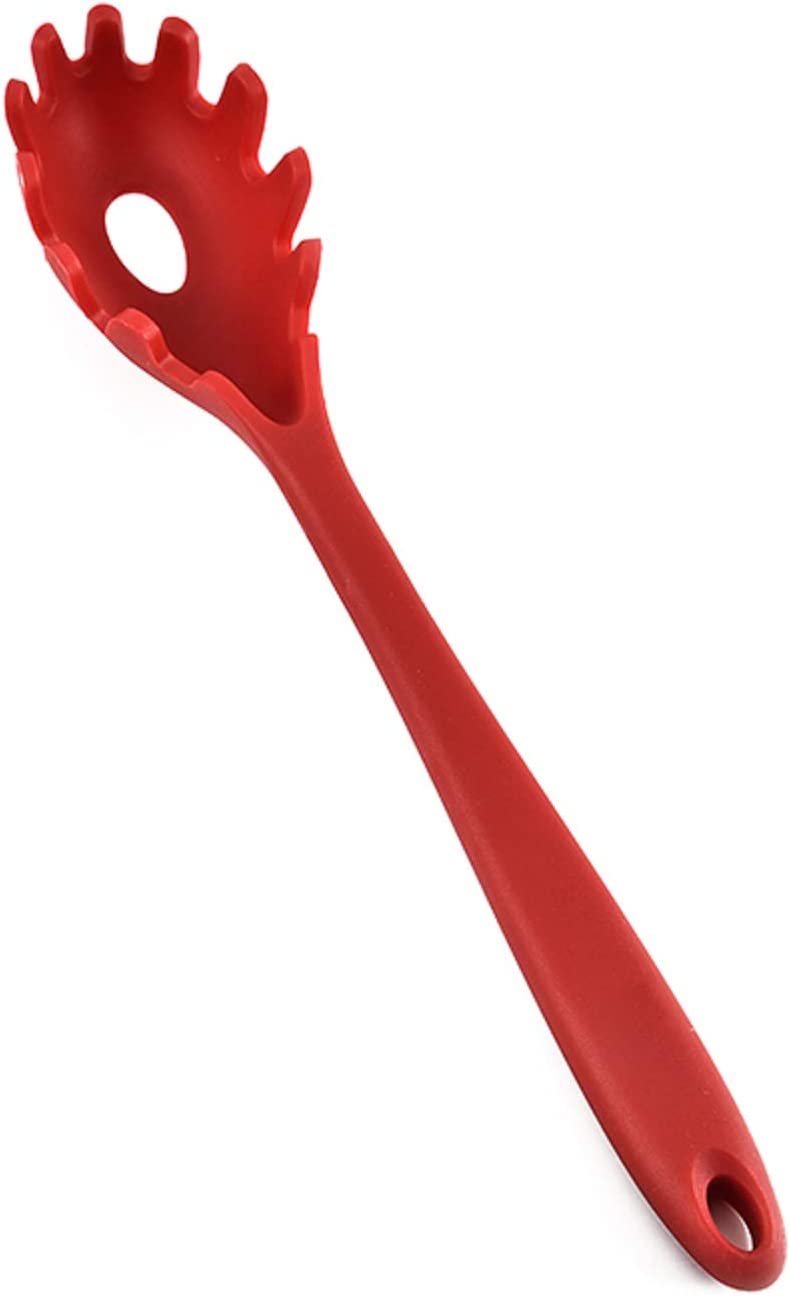 Pasta Fork Silicone Pasta Spoon Heat Resistant Spaghetti Strainer Spoon