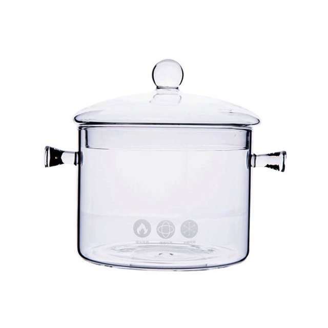 Pasta Instant Noodle Pot Transparent Stew Pot Heat Resistant Stovetop