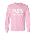 thumbnail image 1 of Pasta Is My Valentine Adult Long Sleeve T-shirt, 1 of 2