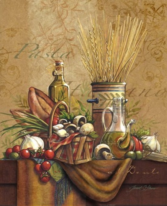 Pasta Italiano Canvas Art - Janet Stever (17 x 21)