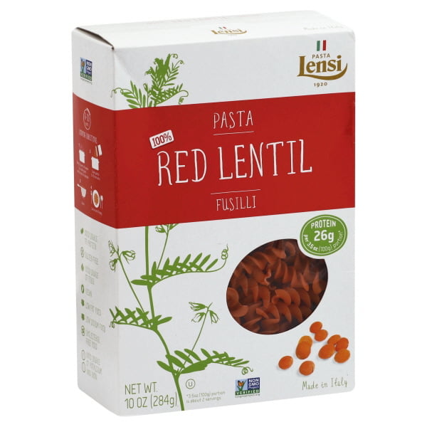 Pasta Lensi Red Lentil Fusilli, 10 - Walmart.com