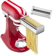Pasta Maker Attachment for KitchenAid Stand Mixer, Spaghetti Cutter Included, Thin Noodle Press, Fits All Models