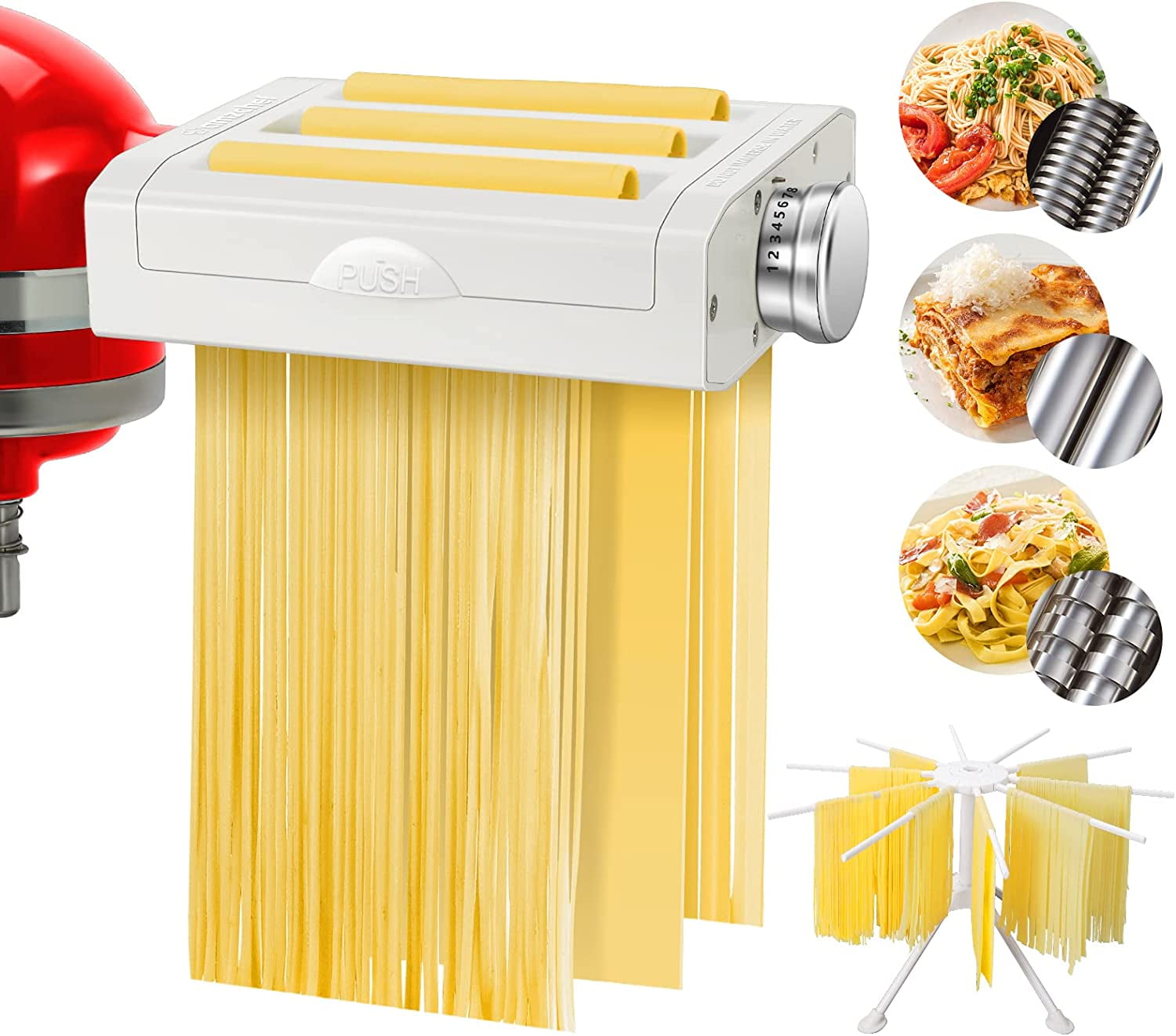 3-in-1 Pasta Maker Attachment for KitchenAid Stand Mixer