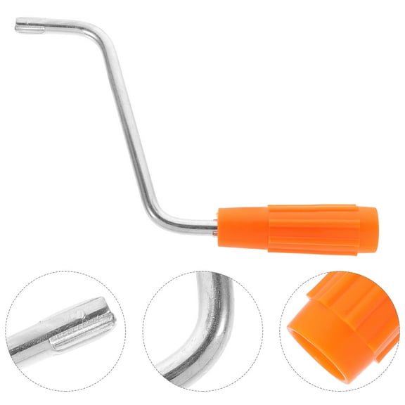 Healifty 3Pcs Manual Pasta Maker Roller Handles Easy Operation Universal Fit Orange Accessories