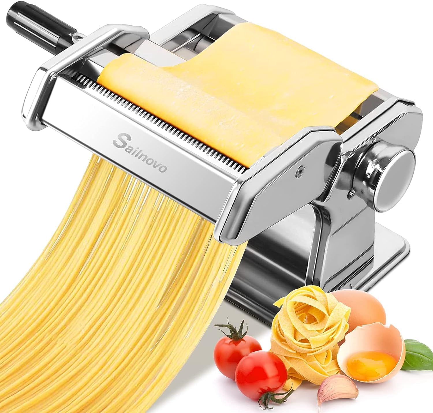 Pasta Maker Machine, 180 Roller Pasta Maker, 9 Adjustable Thickness ...