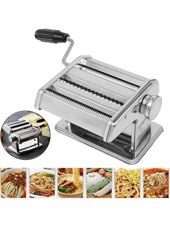 Pasta Maker Roller Machine 6" Spaghetti Noodle Fettuccine Maker Stainless Steel